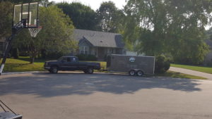 Lawn Care Service truck and trailer